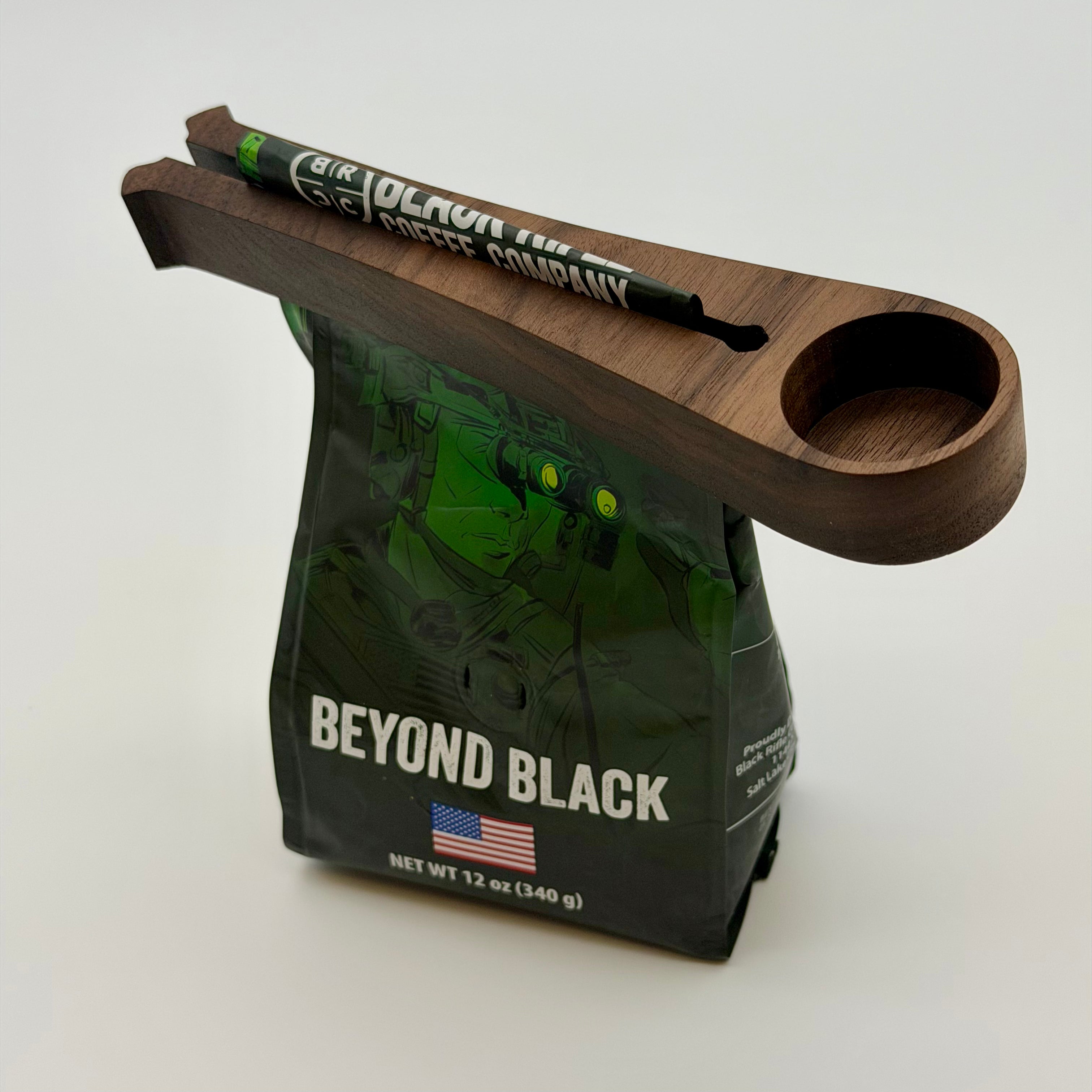 Walnut Coffee Scoop & Bag Clip