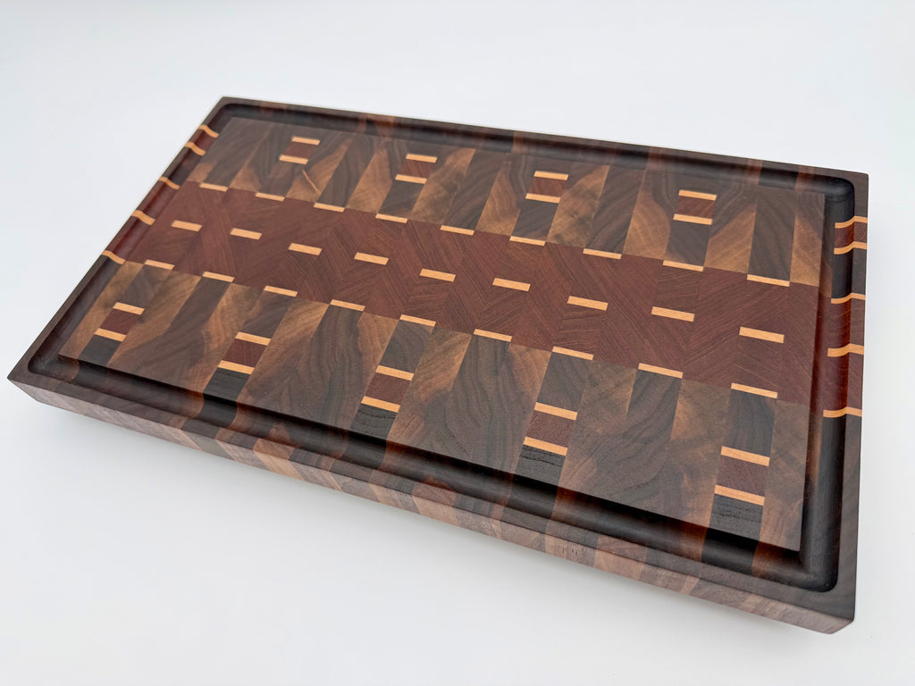 Walnut and Sapele End Grain Cutting Board