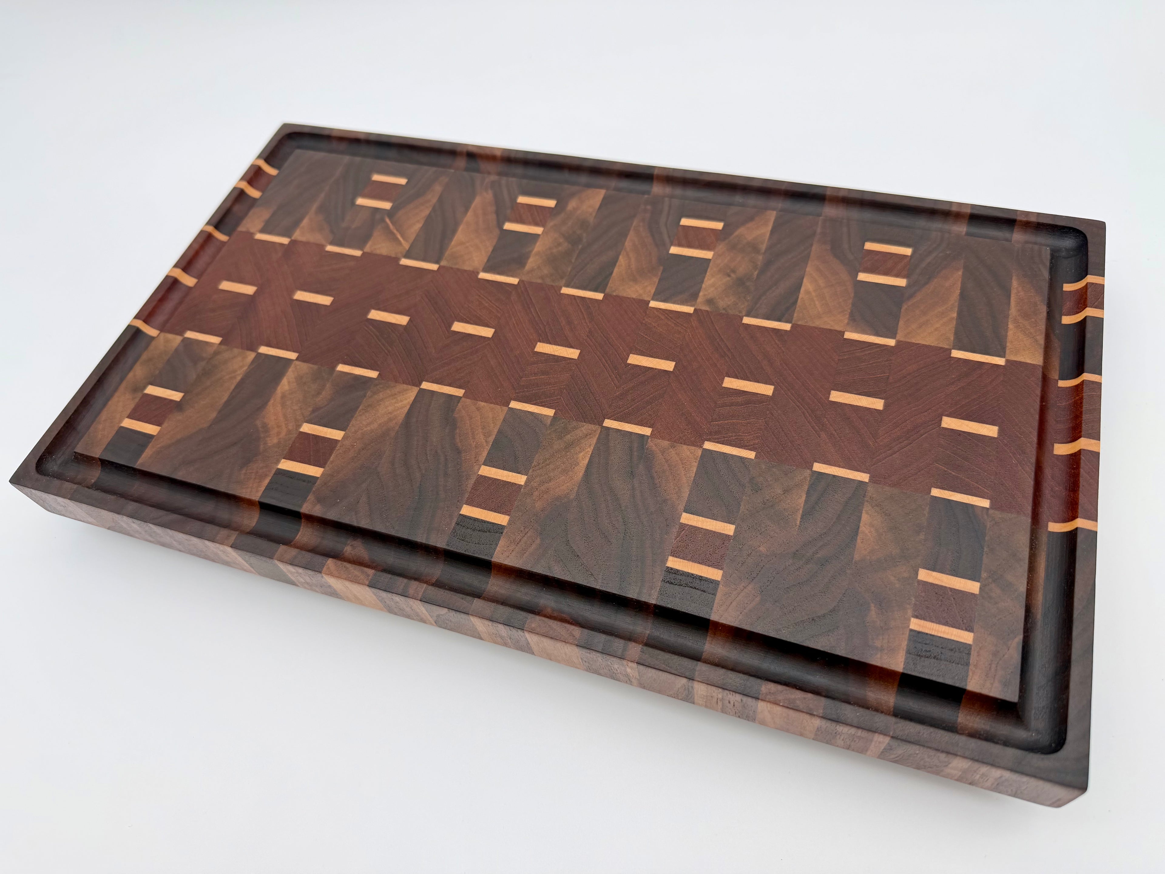 Walnut and Sapele End Grain Cutting Board