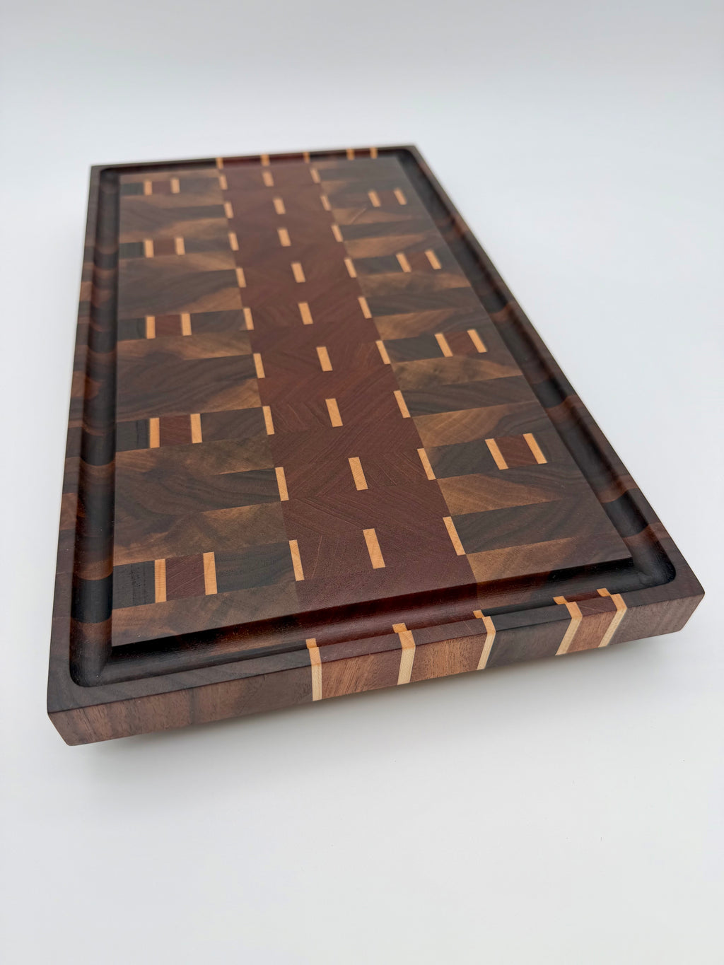Walnut and Sapele End Grain Cutting Board