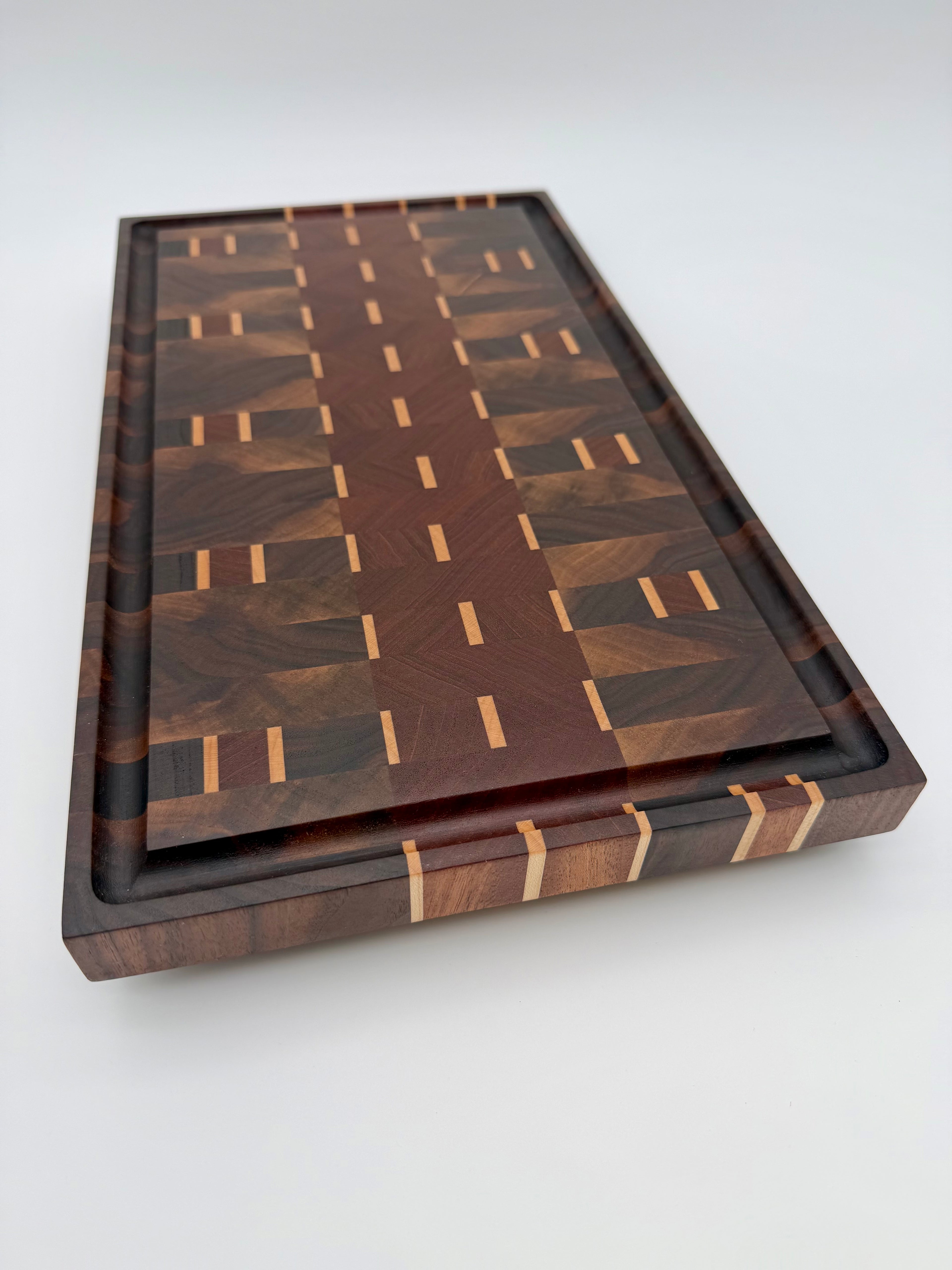 Walnut and Sapele End Grain Cutting Board