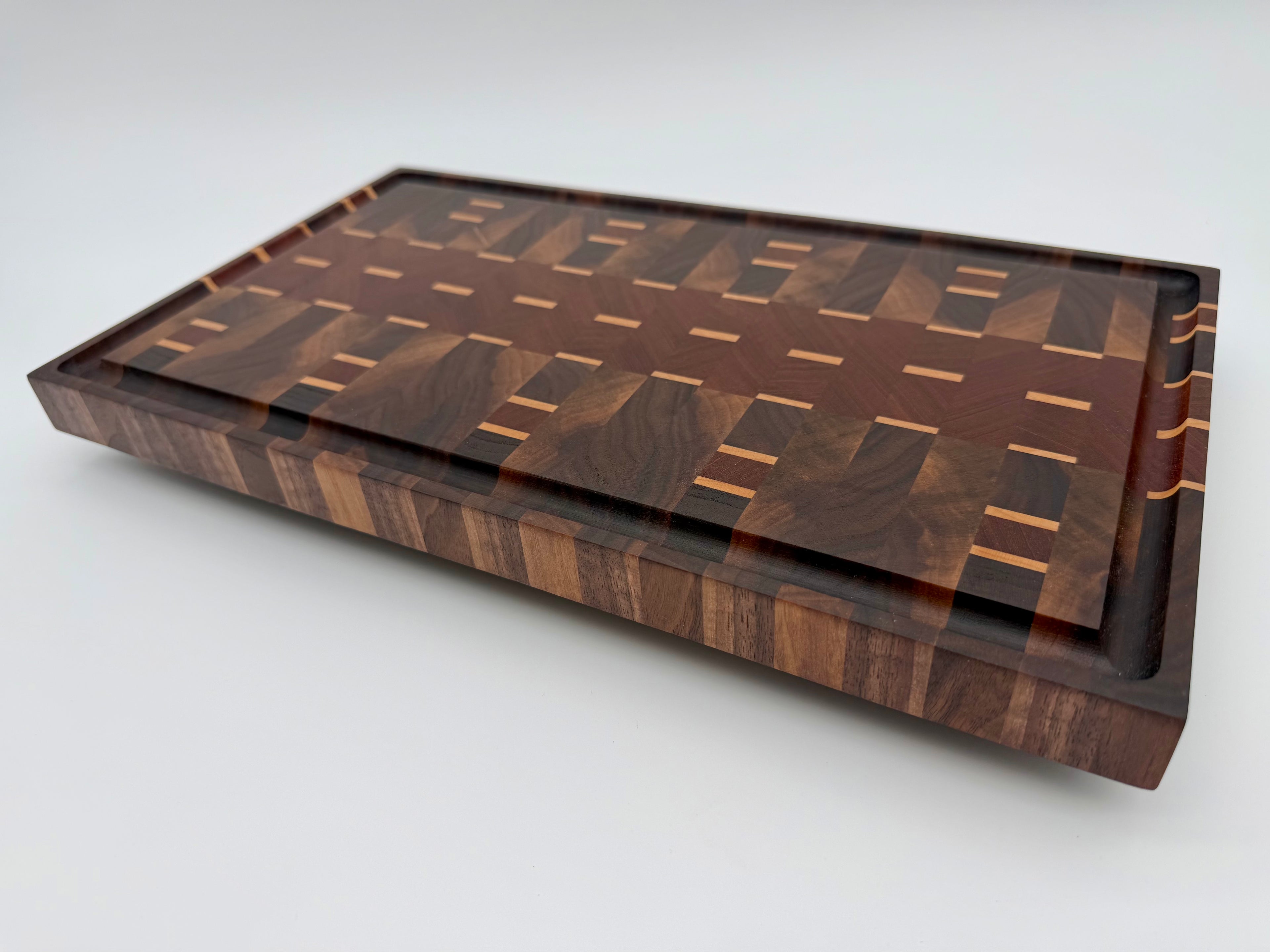 Walnut and Sapele End Grain Cutting Board